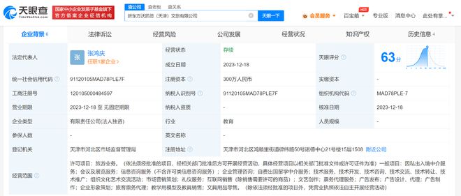 新东方文旅战略新布局 在京、津成立公司，拓展因私出入境中介服务